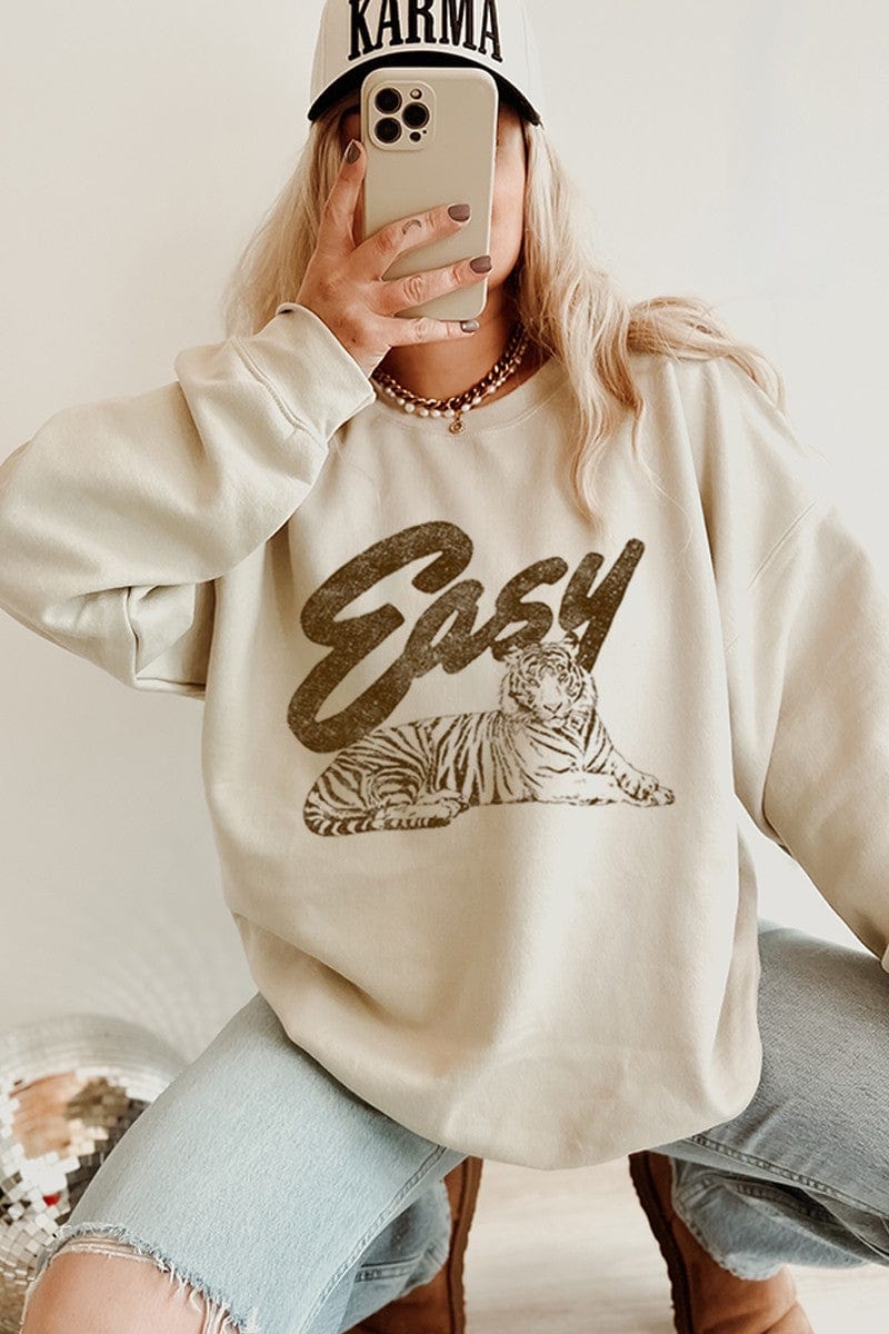 Easy Tiger Sweatshirt In Sand Infinity Raine