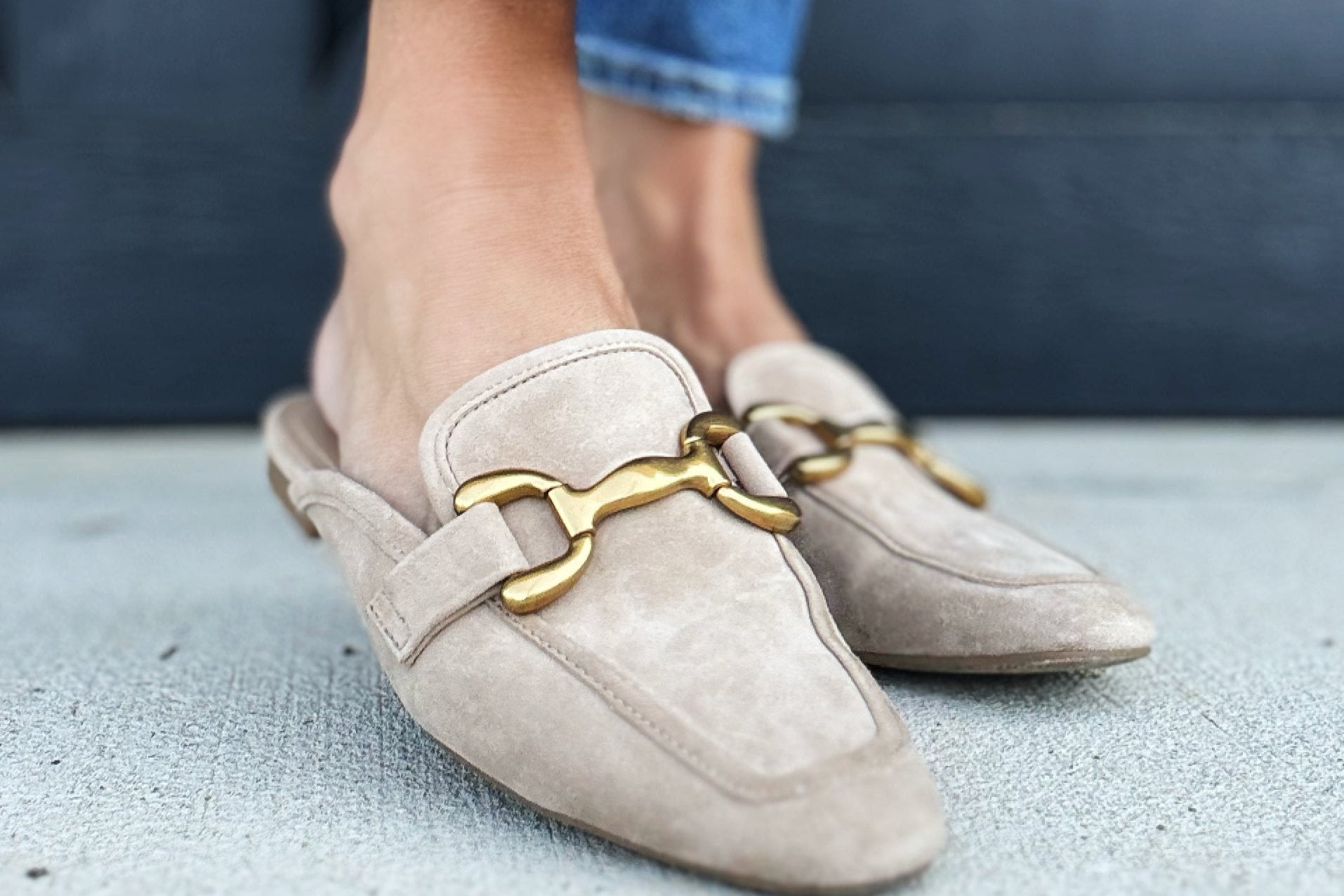 Steve Madden Fortunate Suede Loafers In Taupe - Infinity Raine