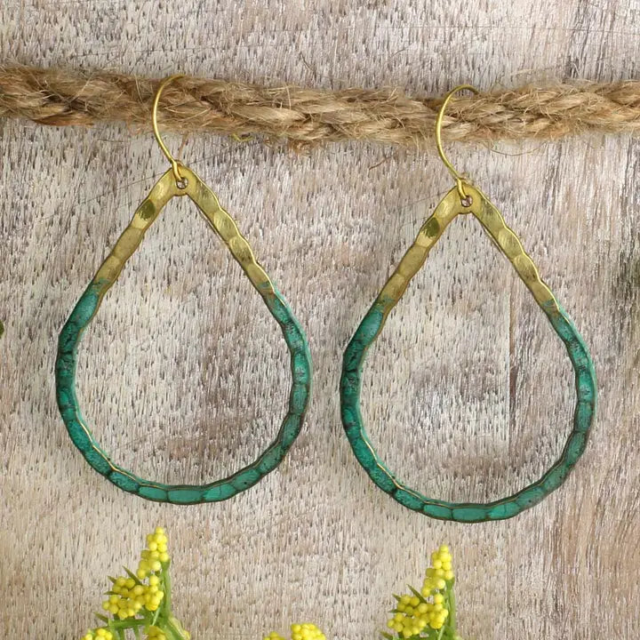 Teardrop Earring in Turquoise and Gold - Infinity Raine