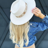 Embroidered Western Hat In Ivory - Infinity Raine