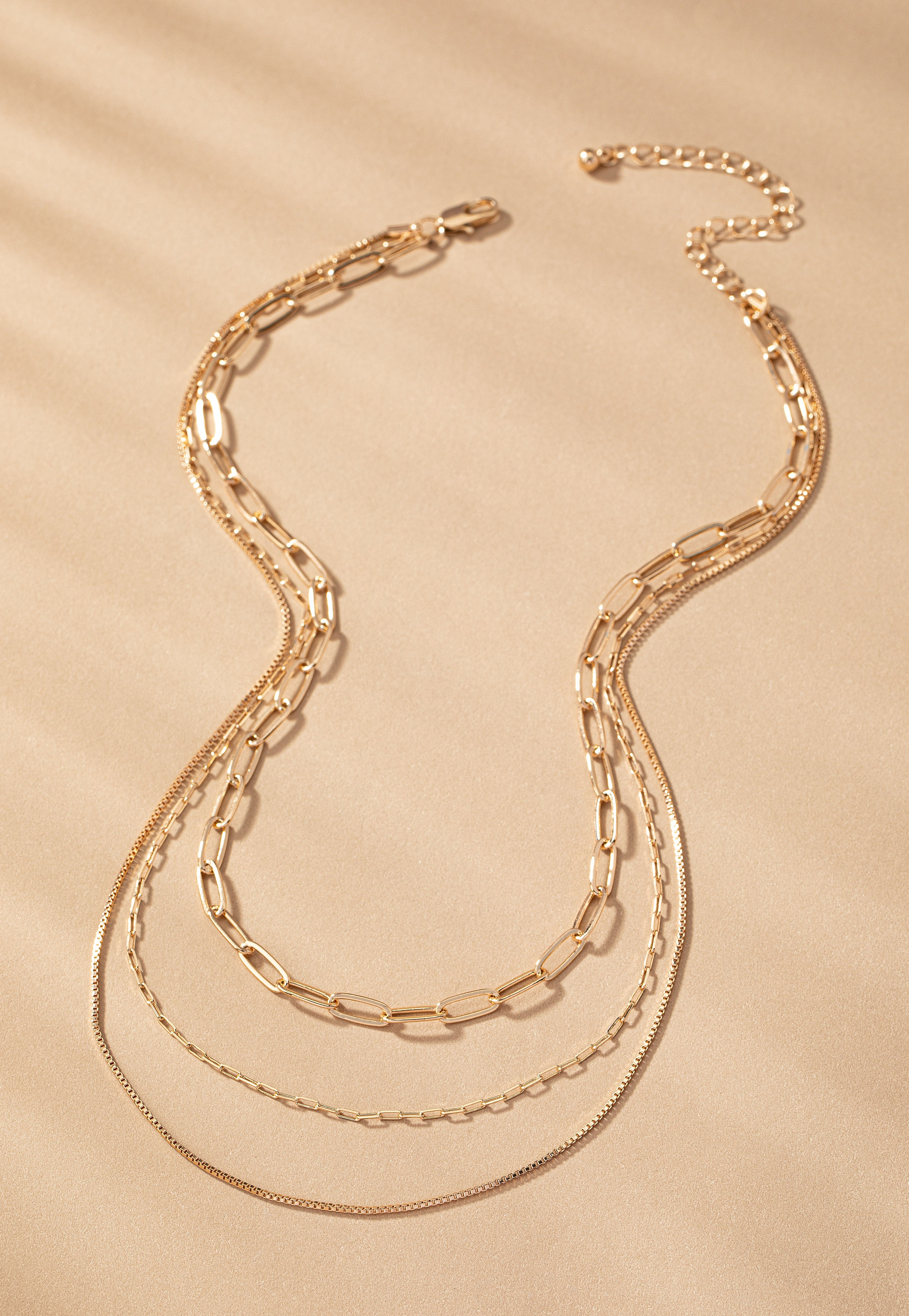 Layered Delicate Necklace In Gold - Infinity Raine
