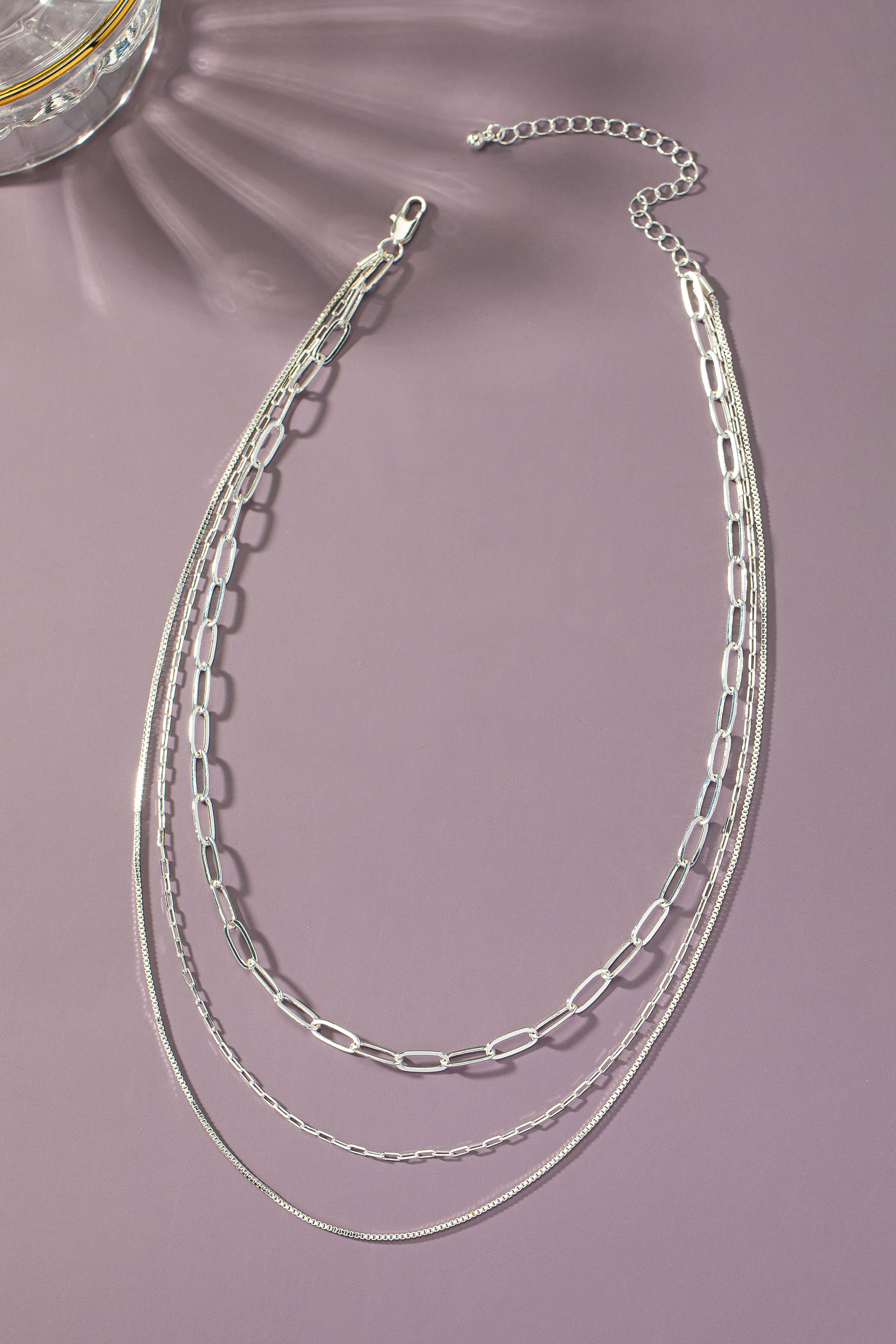 Layered Delicate Necklace In Silver - Infinity Raine