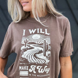 I Will Isaiah Graphic Tee In Chocolate - Infinity Raine