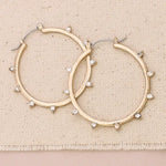 Sparkle Station Crystal Hoops In Gold - Infinity Raine