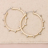 Sparkle Station Crystal Hoops In Gold - Infinity Raine