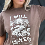 I Will Isaiah Graphic Tee In Chocolate - Infinity Raine