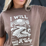 I Will Isaiah Graphic Tee In Chocolate - Infinity Raine