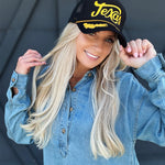 Funky Texas Hat In Black and Yellow - Infinity Raine