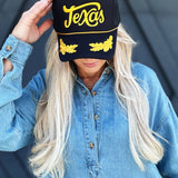 Funky Texas Hat In Black and Yellow - Infinity Raine