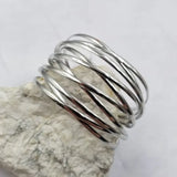 Bramble Bangle Bracelet Cuff In Silver - Infinity Raine
