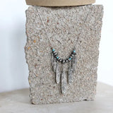 Navajo Beaded Feather Charm Necklace - Infinity Raine