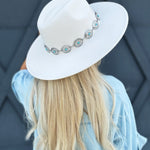 Turquoise Conch Hat In Ivory - Infinity Raine