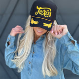 Funky Texas Hat In Black and Yellow - Infinity Raine