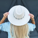 Turquoise Conch Hat In Ivory - Infinity Raine