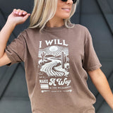 I Will Isaiah Graphic Tee In Chocolate - Infinity Raine