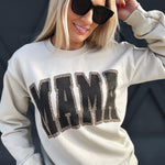 Leopard Mama Sweatshirt In Sand - Infinity Raine