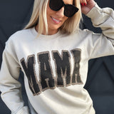 Leopard Mama Sweatshirt In Sand - Infinity Raine