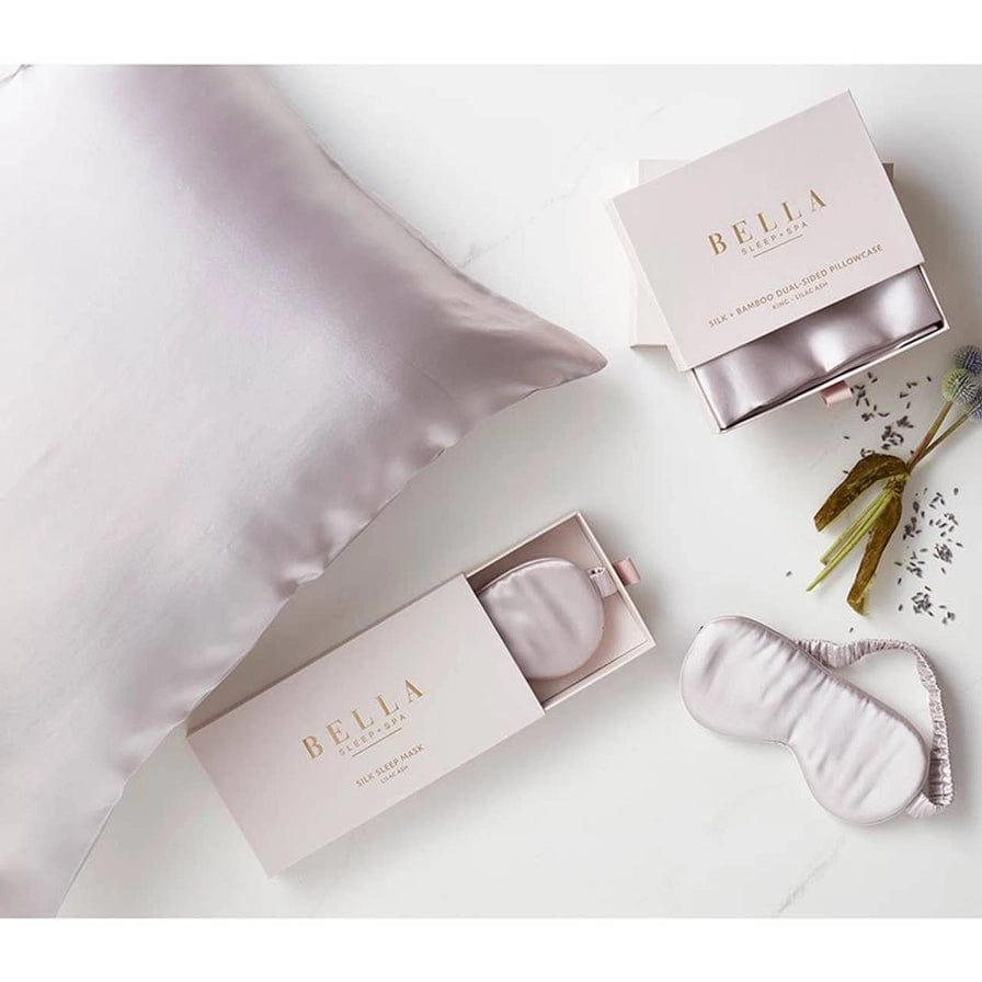 Bella Satin Sleep Mask In Warm White - Infinity Raine