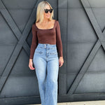 Ella Super High Rise Wide Leg Jeans In Cambridge - Infinity Raine