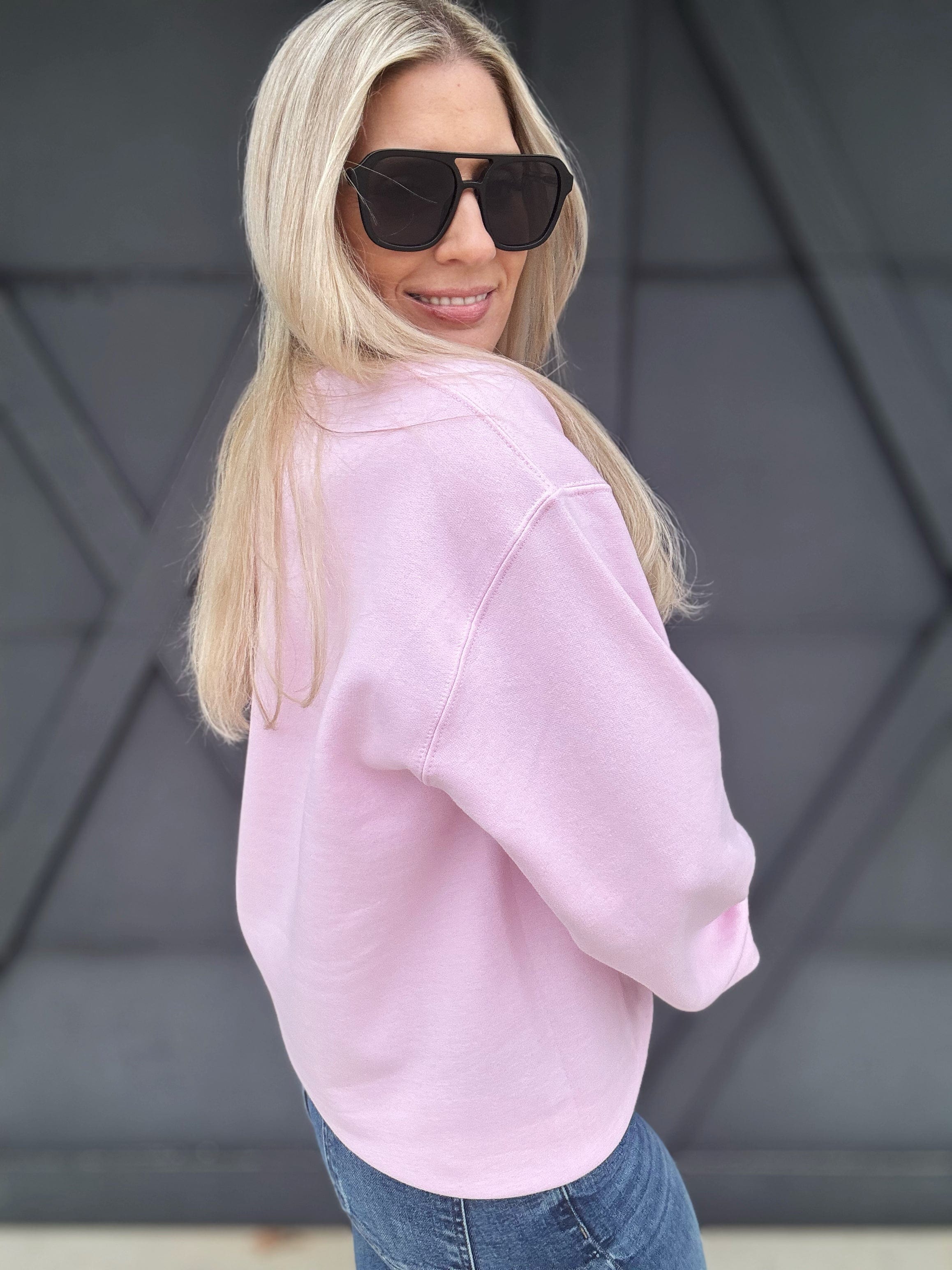 Cherry Bow Sweatshirt In Pink - Infinity Raine