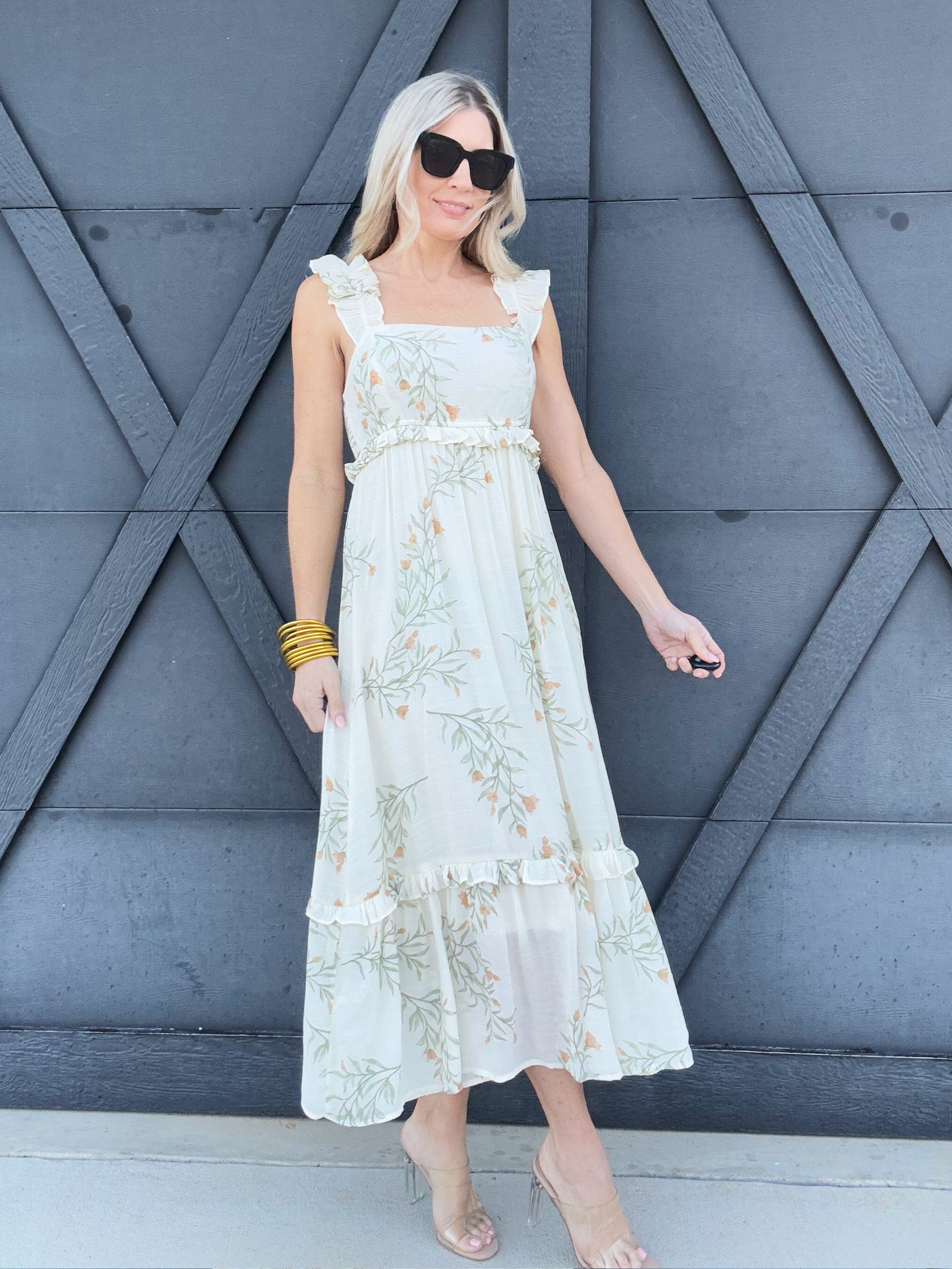 blu pepper Dresses Brunch Maxi Dress In Ivory