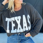 Texas Comfy Graphic Sweatshirt In Black - Infinity Raine