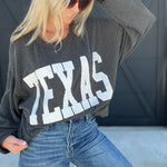 Texas Comfy Graphic Sweatshirt In Black - Infinity Raine