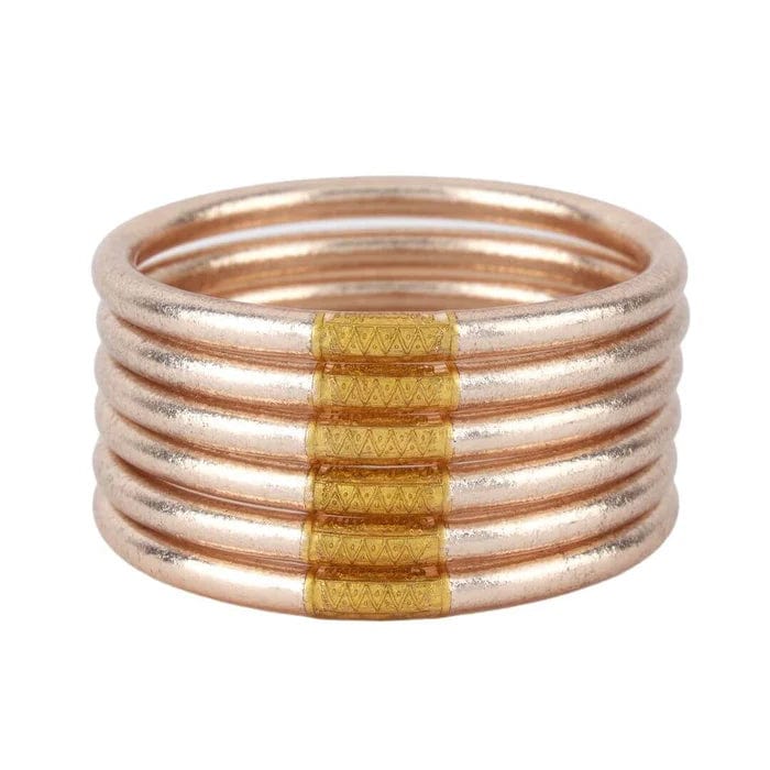 BuDhaGirl All Weather Bangles (Serenity Prayer) In Champagne - Infinity Raine