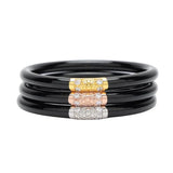 BuDhaGirl All Weather Bangles (Three Kings) In Black - Infinity Raine