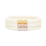 BuDhaGirl All Weather Bangles (Three Kings) In Ivory - Infinity Raine