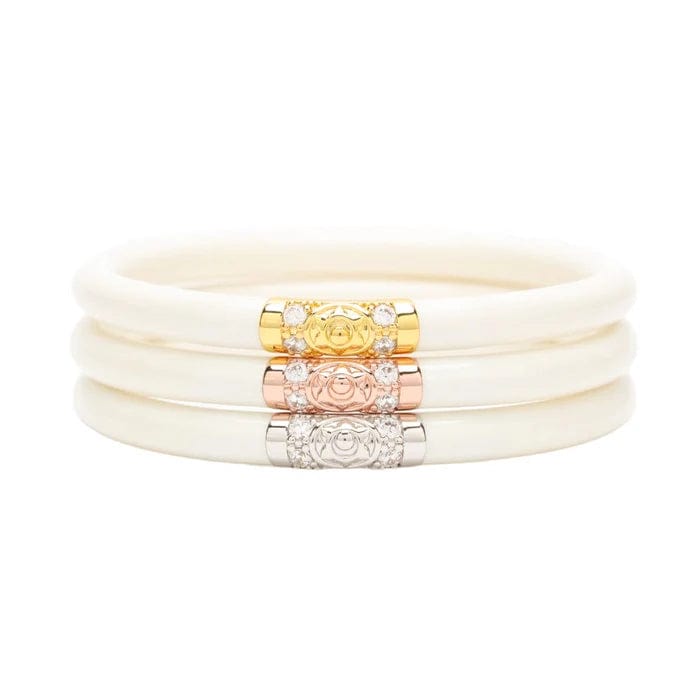 BuDhaGirl All Weather Bangles (Three Kings) In Ivory - Infinity Raine