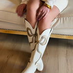 CCOCCI Shoes - Boots Ruby Bow Western Boots In White