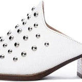 Chinese Laundry Cooper Tumbled Mules In White - Infinity Raine