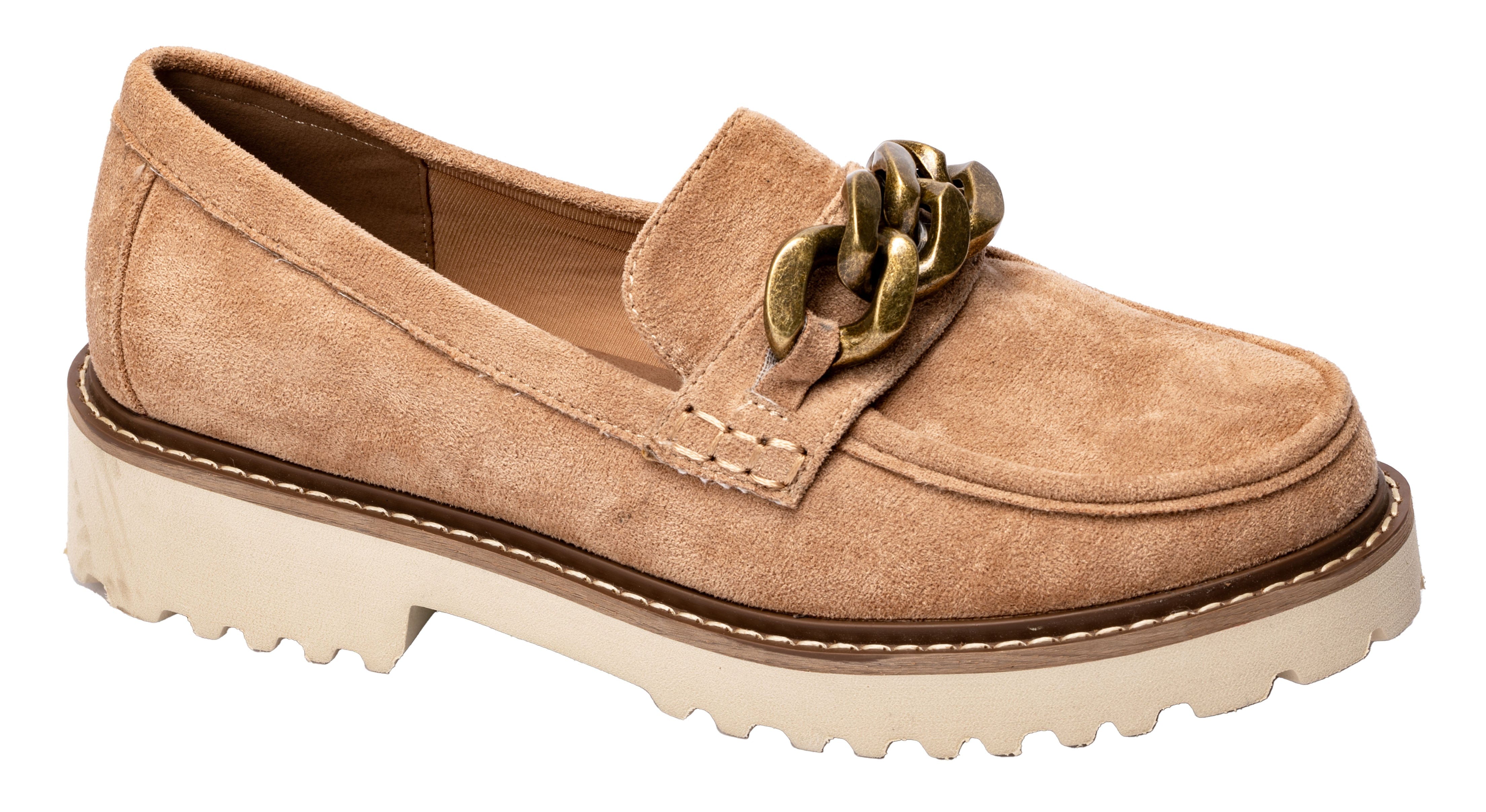 Corkys Literally Faux Suede Loafers In Camel - Infinity Raine