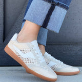 Dirty Laundry Tropics Raffia Sneakers In Ivory - Infinity Raine