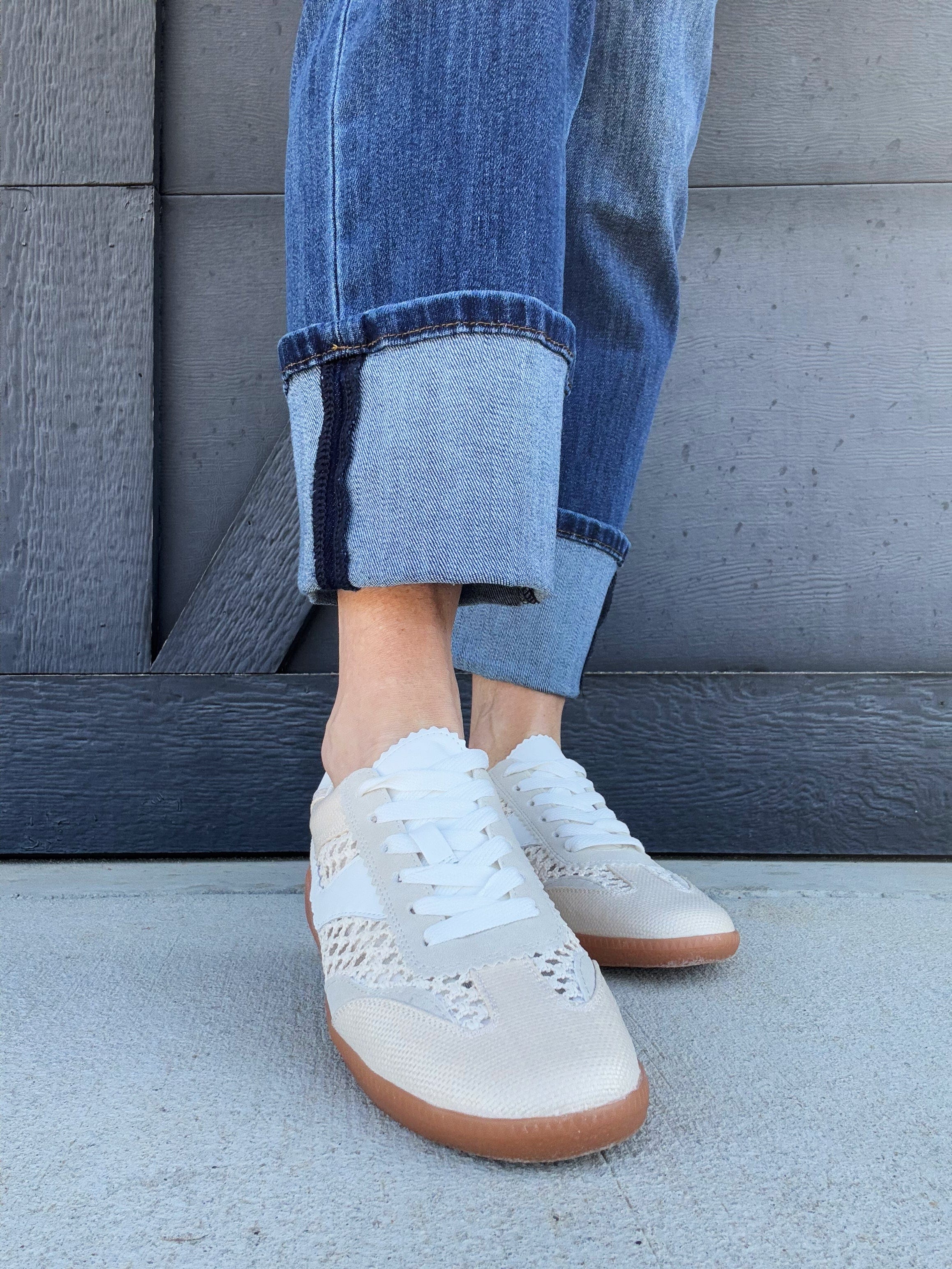 Dirty Laundry Tropics Raffia Sneakers In Ivory - Infinity Raine