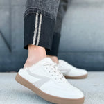 Dolce Vita Vitaly Sneakers In Beige Plush - Infinity Raine