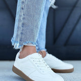 Dolce Vita Voyage Sneakers In White Smooth - Infinity Raine