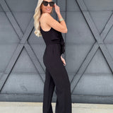 Cami Woven Jumpsuit In Black - Infinity Raine