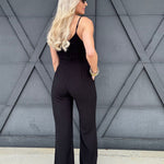 Cami Woven Jumpsuit In Black - Infinity Raine