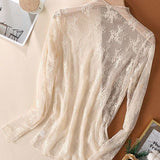 All Over Lace Top In Beige - Infinity Raine