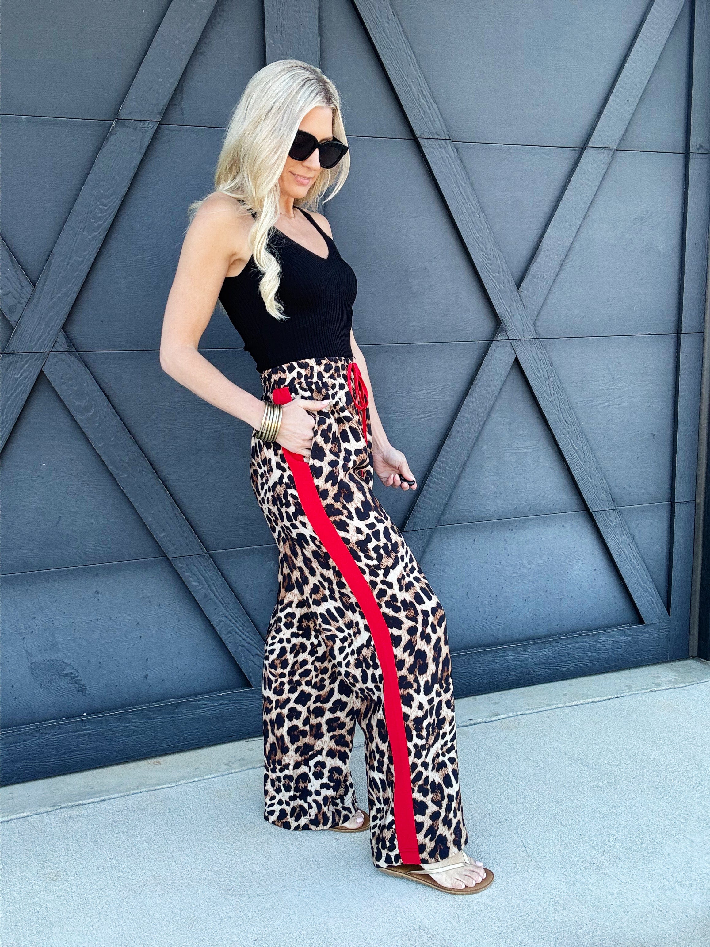 Leopard Track Pants - Infinity Raine