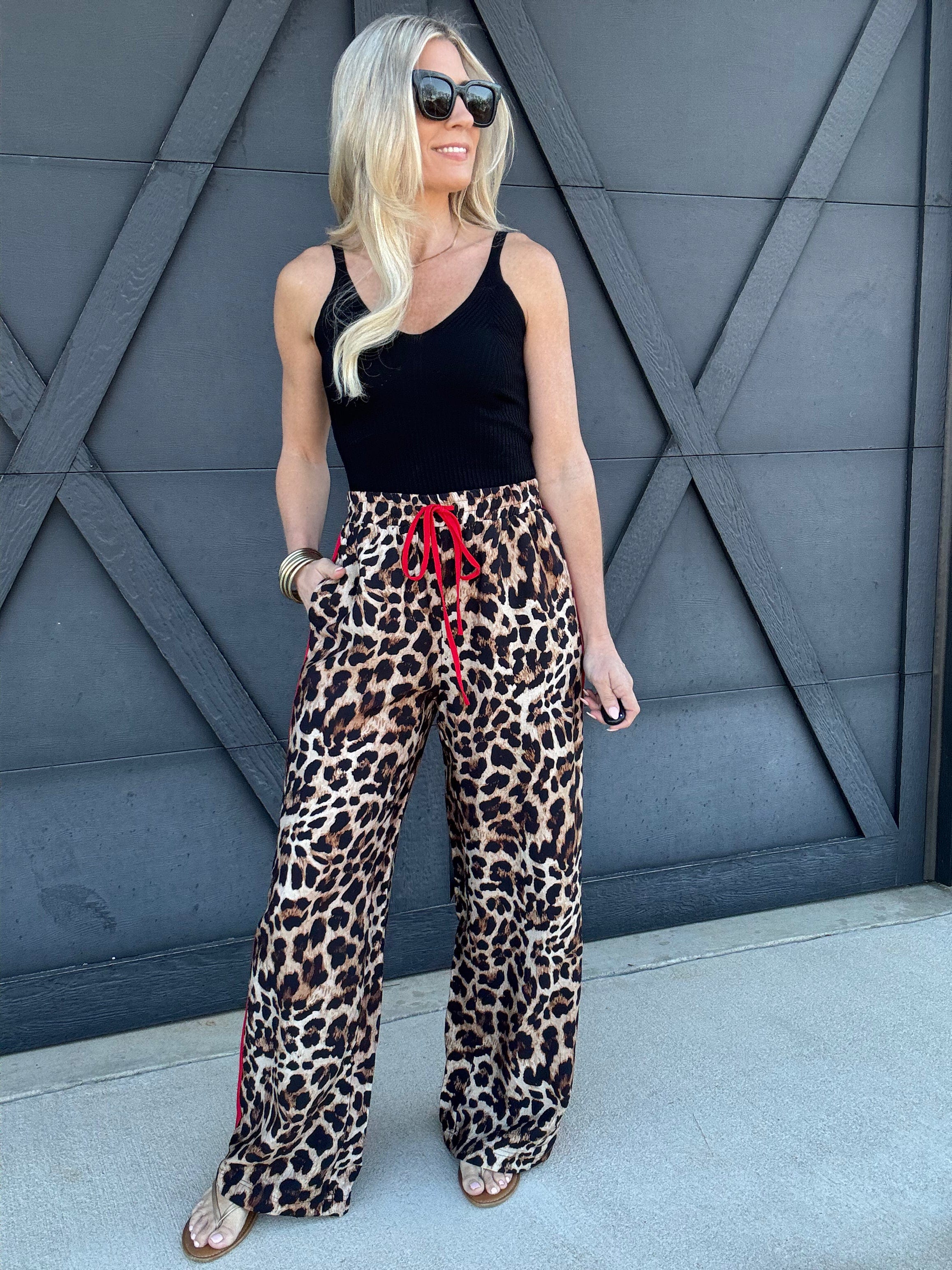 Leopard Track Pants - Infinity Raine