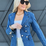 Denim Blazer Jacket - Infinity Raine