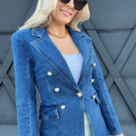 Denim Blazer Jacket - Infinity Raine