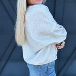 Pearl Shoulder Sweater In Off White - Infinity Raine