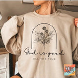 God Is Good Sweatshirt In Tan - Infinity Raine