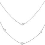 Layered Stud Necklace In Silver - Infinity Raine