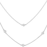 Layered Stud Necklace In Silver - Infinity Raine