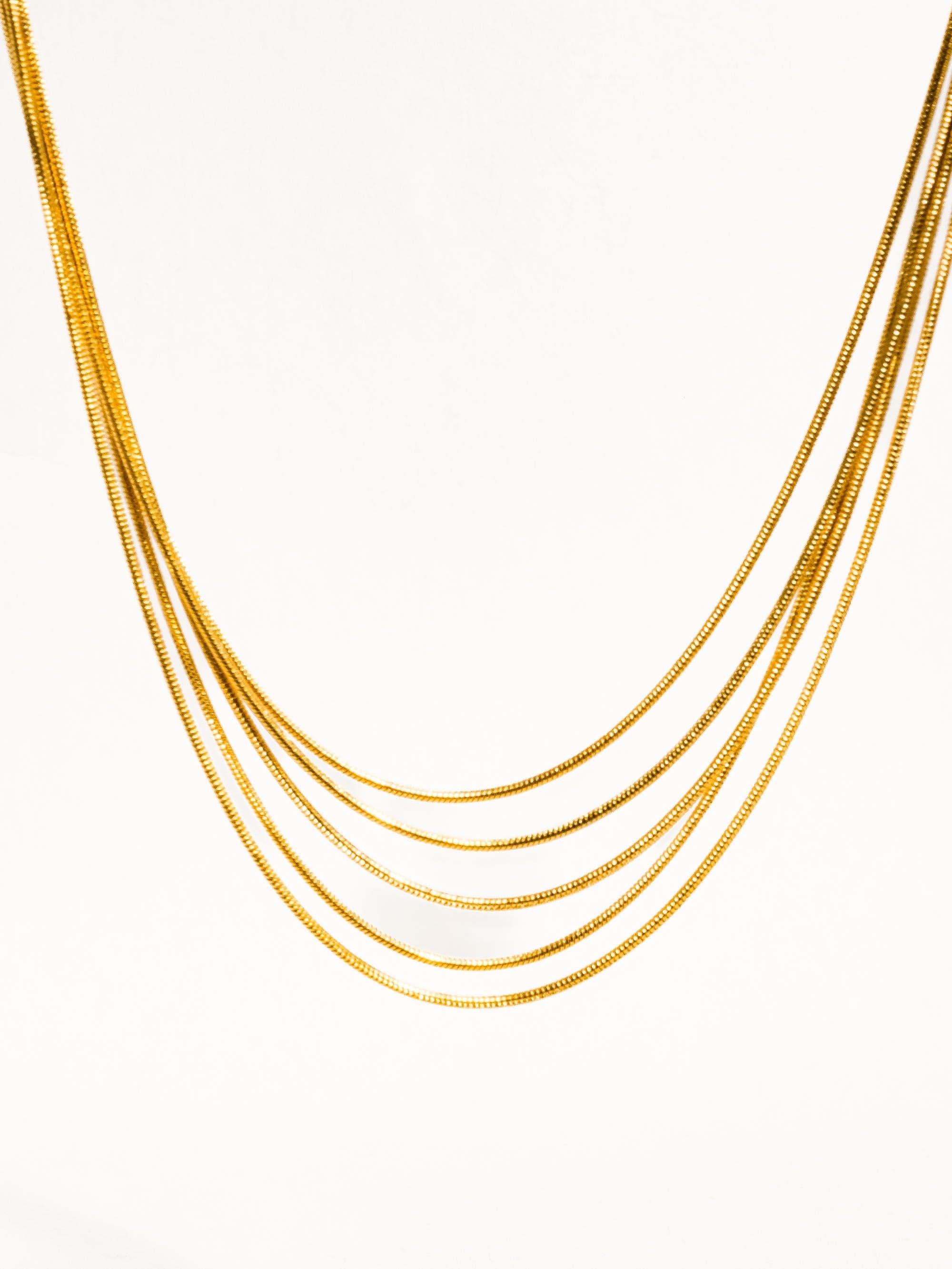 Flanerie Jewelry - Necklaces 18K Parie Layered Chain Necklace In Gold 42660854